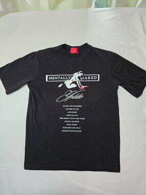GOLDIE “Mentally Naked” Graphic T‑Shirt – Black – Made in Vietnam